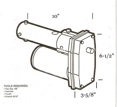 Barker PowerPac dimensional drawing