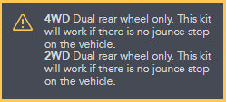 Ride-Rite 2624 Dual Rear Wheel Warning Label
