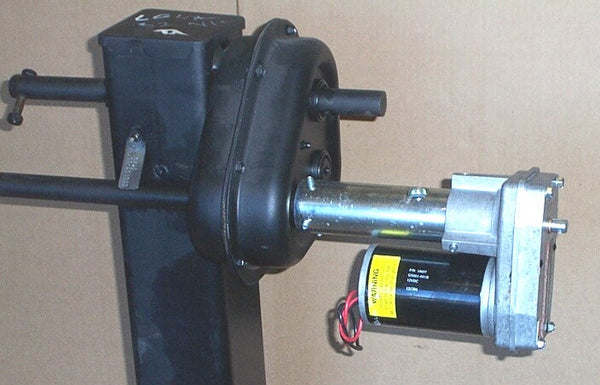 Image of Barker PowerPac 12 Volt electric motor conversion kit for two speed Binkley Holland style gooseneck trailer jacks.