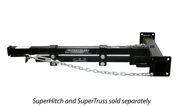 SuperTruss hitch extension 3 dimension view with SuperHitch Reveiver
